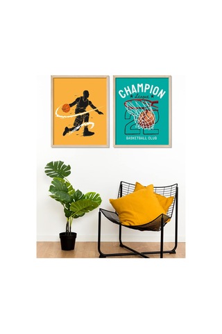 Vetro Basketbol Çerçeveli Poster Set 30x40 Cm Sku: Smgstk45d09b1b39