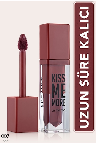 Flormar Uzun Süre Kalıcı Mat Ruj (GÜL KURUSU) - Kiss Me More Lip Tattoo - 007 Rosa - 8690604572878
