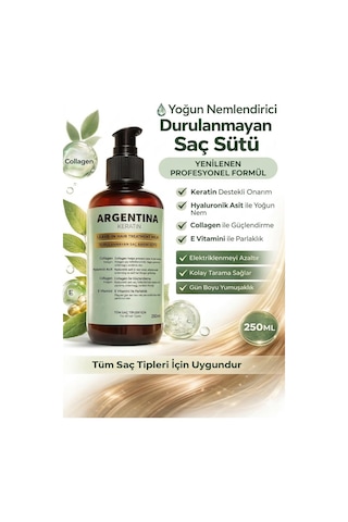 Argantina Keratin Durulanmayan Saç Bakım Sütü 250 ML