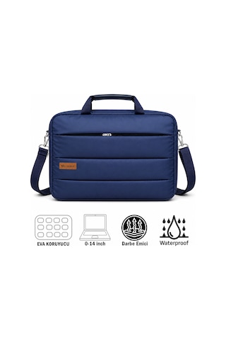 Macbook Pro 14'' M4 Pro/ Max 2024 2024 İle Uyumlu Notebook Macbook Evrak Çantası Lacivert Al5496 Laptop Çantası