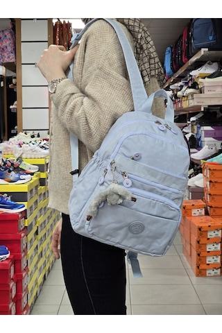 My Polo 2113-8745 Kadın Krinkıl Kumaş Çok Gözlü Astarlı Petli Su sırt çantası