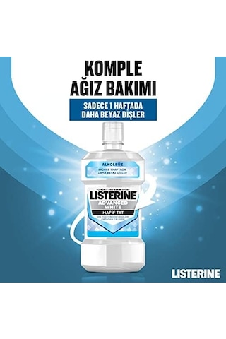 Advanced White Ağız Bakım Ürünü, Zorlu Lekeleri Giderir, Hafif Tat, Sıfır Alkol, Name Aromalı, 1000ml