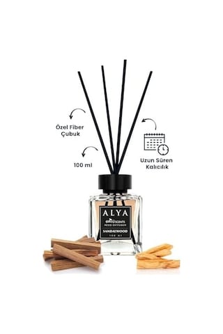 Alya Nature's Scents Sandalwood Bambu Çubuklu Oda Kokusu - Sandal Ağacı Kokusu Abundance Prosperity