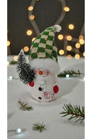 Yılbaşına Özel Kardan Adam Biblo Süs Eşya Boyut 13 Cm