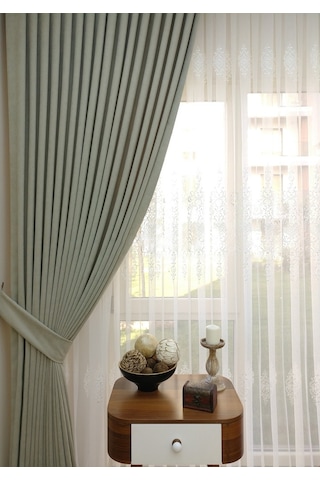 Evdepo Home Taş Rengi Fon Perde Tek Kanat (540345168) Taş