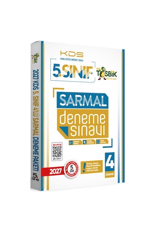 2027 5.Sınıf Yeni Sistem KDS SARMAL Deneme Paketi 4lü Türkiye Geneli D.Çözümlü Hızlı Tosbik Yayı
