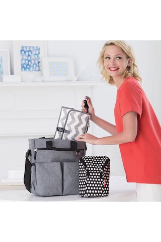 Skip-Hop Duo Bebek Bakım Çantası Gri