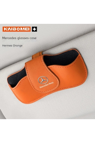 Mercedes-benz Amg Için A C E V R Class Glc Slk Sl Vito Araba Visor Pu Deri Orange