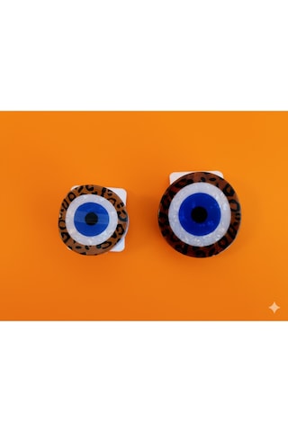 Şehrazat Handmade 2li Nazar Boncuklu Mandal Toka Seti Çok Renkli