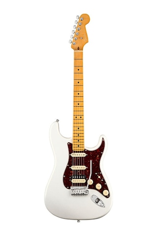 Fender 0118022781 American Ultra Stratocaster Hss Elektro Gitar Arctic Pearl Akçaağaç Klavye Ultra Double Tap Humbucker Ve Noiseless Single Manyetikler