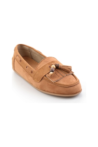 Bambi Taba Kadın Loafer Ayakkabı K01566004972 Taba