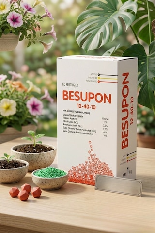 Besupon 12-40-10 Npk Gübresi Harmanlanmış 1 Kg 1 KG