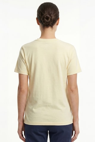 Goffra Kadın Vision Bisiklet Yaka Premium Kalite Yoğun Dokulu Pamuklu T-shirt Sarı W101-r0220-03