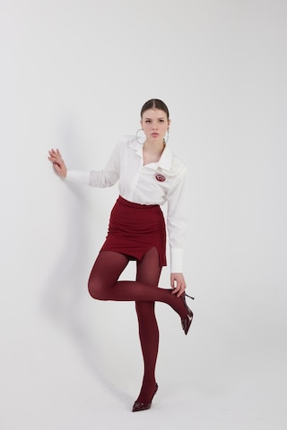 Holly Lolly Gül Detaylı Poplin Madison Gömlek Beyaz