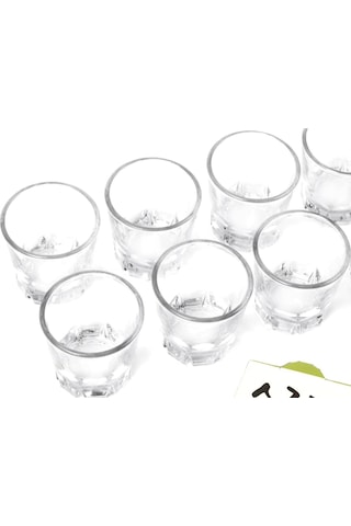 Cam 2'li Konik Shot Bardağı Soju Shot Bardakları Seti Aşk