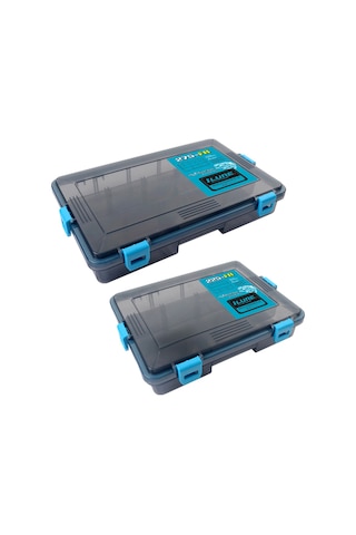 Aubyhe Büyük Boy Mavi Balık Tutma Gereç Kutusu - Ayarlanabilir Bölmeler, Su Geçirmez Kapak Ve Dayanıklı Pp Malzeme İle Uyumlu Yem Ve İğne Saklama Kutusu