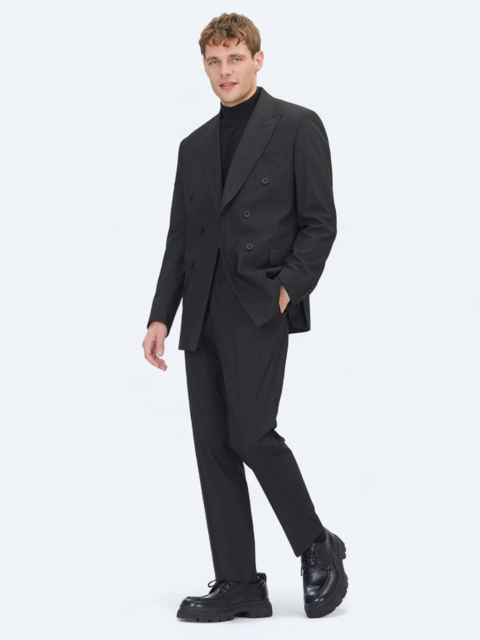 Kip Siyah Mikro Modern Fit Takım Elbise Siyah