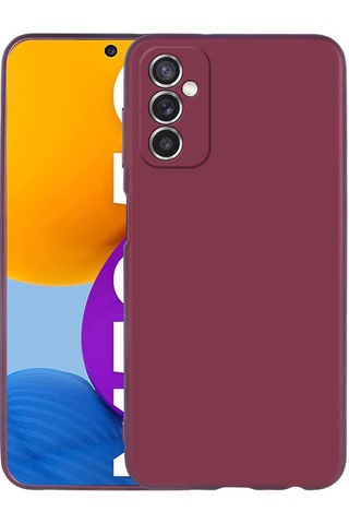 Zore Galaxy Uyumlu M52 Kılıf Premier Silikon Kapak - Mürdüm Mürdüm