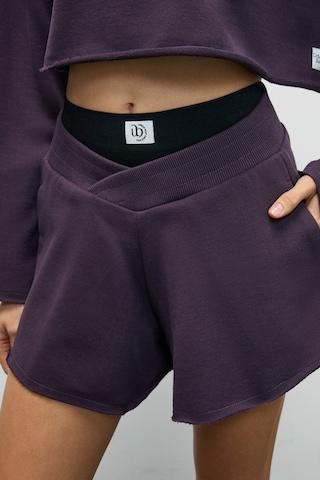 Urban Beat Helosıe Kadın Asimetrik Bel Kemerli Oversize Mor Şort Mor