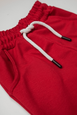 Heyadventure Erkek / Kız Çocuk Jogger Eşofman Altı Cepli Paçası Kaşkorseli Kırmızı Kırmızı