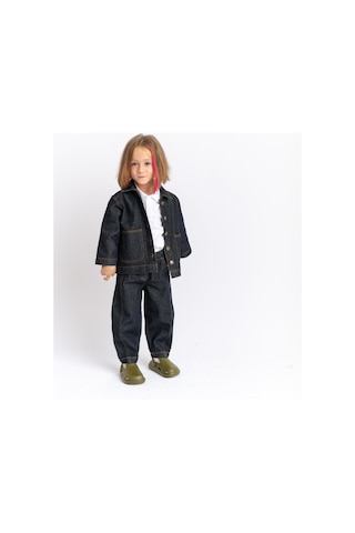 Oliven The Kid Oliventhekid Unisex Beli Lastikli Cepli Balon Kot Pantolon Siyah Siyah