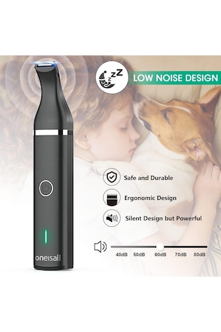 Oneisall Köpek Tırnak Ve Tüy Kesme Makinesi, Sessiz Usb Şarjlı, Çift Başlıklı Traş Aleti Erkek Bakım Ürünleri Gri 189436821