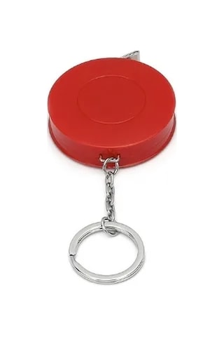 Mezura Otomatik Anahtarlık 1.5 Metre 2. Versiyon Kırmızı