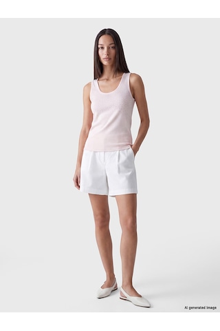 Lcw Everyday Pembe U Yaka Taşlı Soft Touch Kadın Atlet