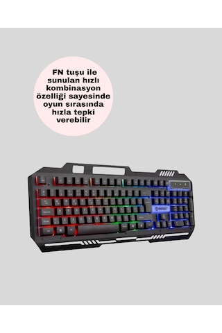 Mey İthalat Pg8018 Led Aydınlatmalı Mekanik Klavye Mouse Oyunlarda Üstün Performans Diğer