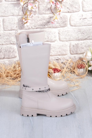 Fort Cool Paris Anatomik Sıcak Astar Kaymaz Taban Kız Çocuk Çizme Bej