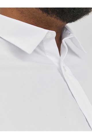 Jack & Jones Büyük Beden Uzun Kollu Gömlek - Joe - 12200623 Beyaz