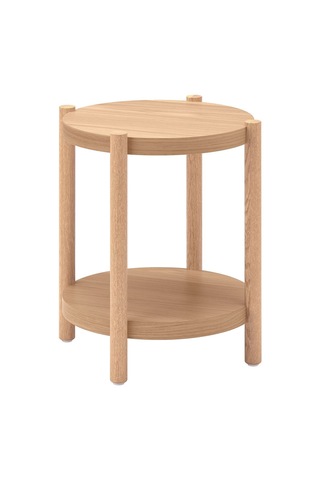 Yan Sehpa, Meşe Kaplama, 50 Cm Abanoz