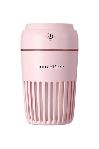 Padalink Hm03 Taşınabilir Hava Nemlendirici - 300ml Büyük Kapasite, Mikro Buhar, 7 Renkli Gece Lambası, Sessiz Çalışma, Otomatik Kapanma Pembe