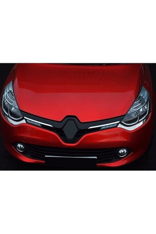 Renault Clio 4 Uyumlu 2012-2018 Krom Ön Panjur 2 Parça Paslanmaz Çelik