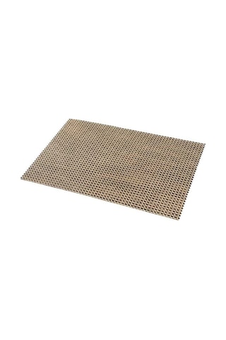 Amerikan Servis Pvc 30x45 Cm - Bej-kahve Hasır Dokuma Desenli Çok Renkli