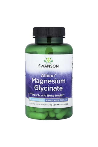 Swanson Albion Magnesium Magnezyum Glycinate Gilisinat 133 Mg 90 Vegan Caps