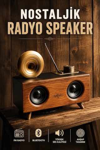 Northcity Nostaljik Görünümlü Bluetooth Bağlantılı Speaker