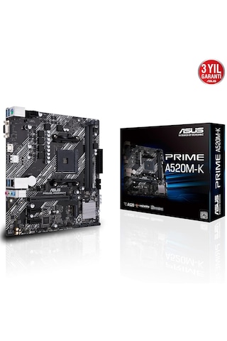 Asus Prıme A520m-k Ddr4 4600mhz Vga M.2 Matx Am4-45335