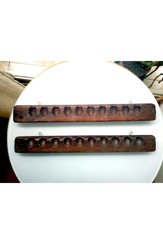 Omeniv Antika Ahşap İki Adet Pasta Kurabiye Kalıbı Mutfak