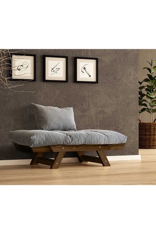 Woodesk Adalar Masif Ceviz-gri Renk Berjer Cpt8133-140