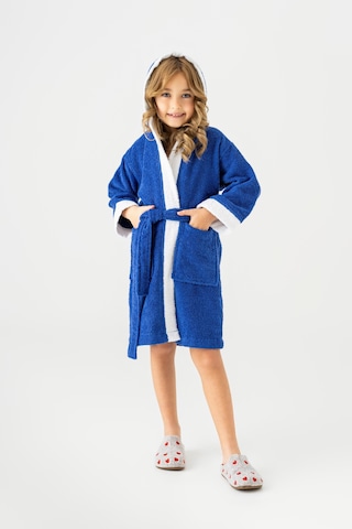 Soley Pueri %100 Pamuklu Unisex Çocuk Bornozu Saks Mavi