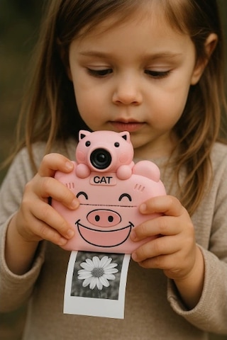 Buğz Kameralı Fotoğraf Yazıcısı Pembe Renk Pembe