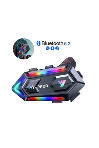 Mey İthalat Bluetooth 5.3 Motosiklet Kask Intercom Gürültü Engelleyici Su Geçirmez Kulaklık