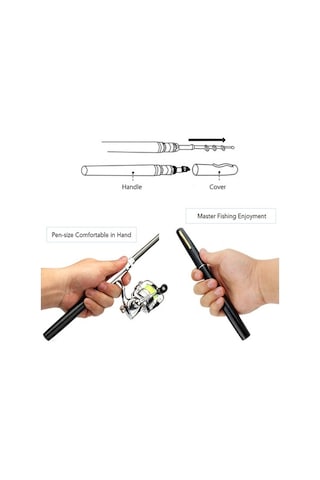 Dancemonkey Katlanabilir Teleskopik Olta Kamışı Makina Seti - Kompakt Mini Spin Olta Takımı