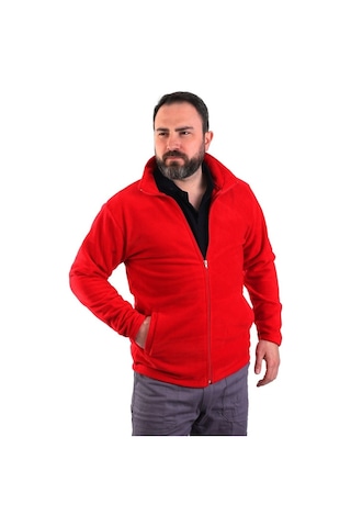 Eser - Fermuarlı Polar Mont - Kırmızı