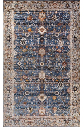 Gabardin Halı 7/24 Serisi 0727 Lacivert Salon Oturma Yatak Odası Halısı Lacivert