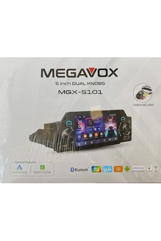Megavox Mgx-5101 5 İnch Dual Knobs Camera Dahil Android Teyp