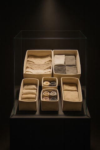 Keçe Çekmece Ve Dolap Düzenleyici Organizer Seti 6 Parça Krem, Çok Amaçlı Düzenleyici Kutular Krem