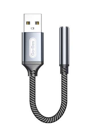 Go Des Gd-uc332 Usb-a To 3.5mm Aux Çevirici Ses Kablosu