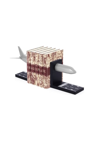 Zekupp Boeing 737-800 1/100 Ölçek Gümüş Renk Maket Uçak Temalı Kitap Tutucu